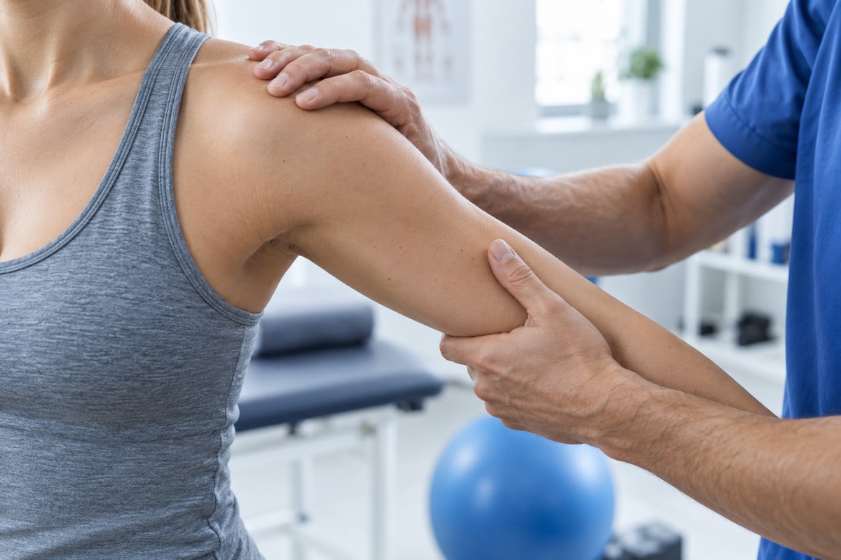 Imagen ilustrativa de una sesión de fisioterapia, no corresponde al Centro MAAT